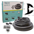 TACO Flex Vinyl Rub Rail Kit Black/Black Insert 1-7/8" x 1-3/8" 70' - V11-3426BBK70-2