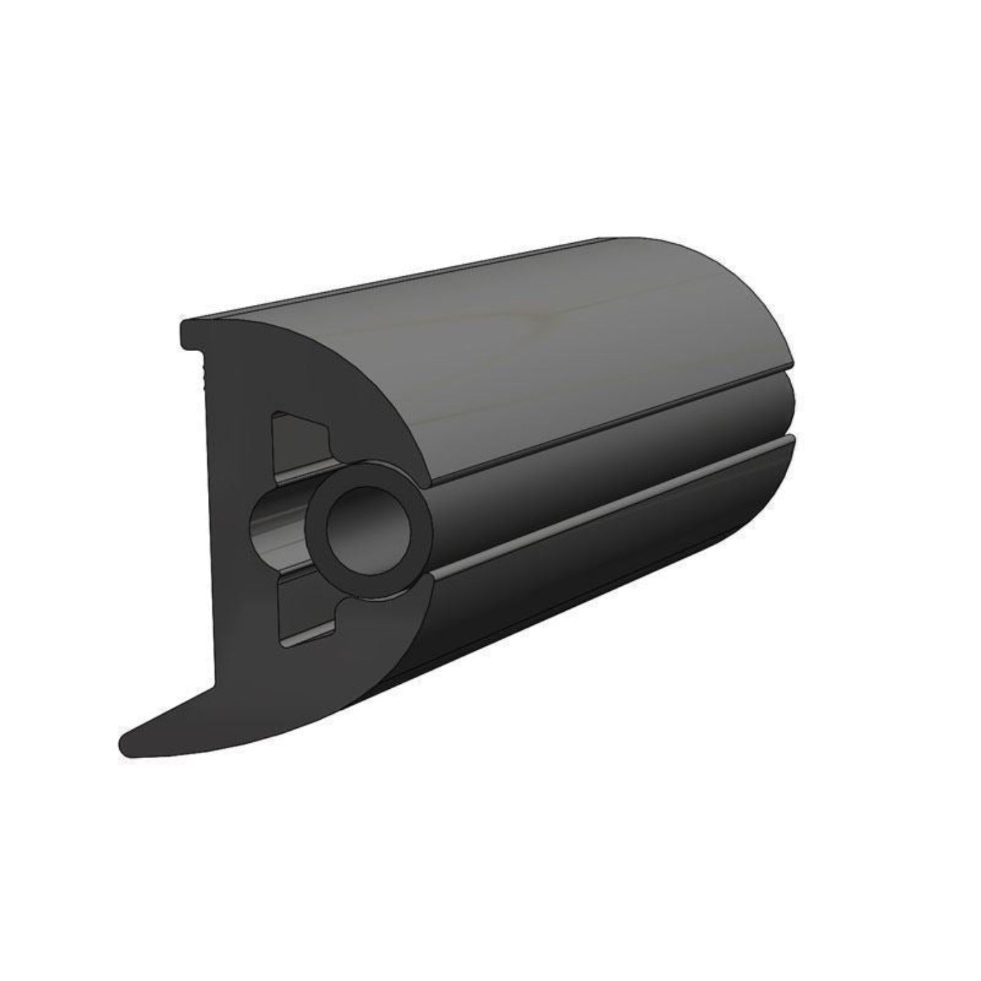 TACO Flex Vinyl Rub Rail Kit Black/Black Insert 1-7/8" x 1-3/8" 70' - V11-3426BBK70-2
