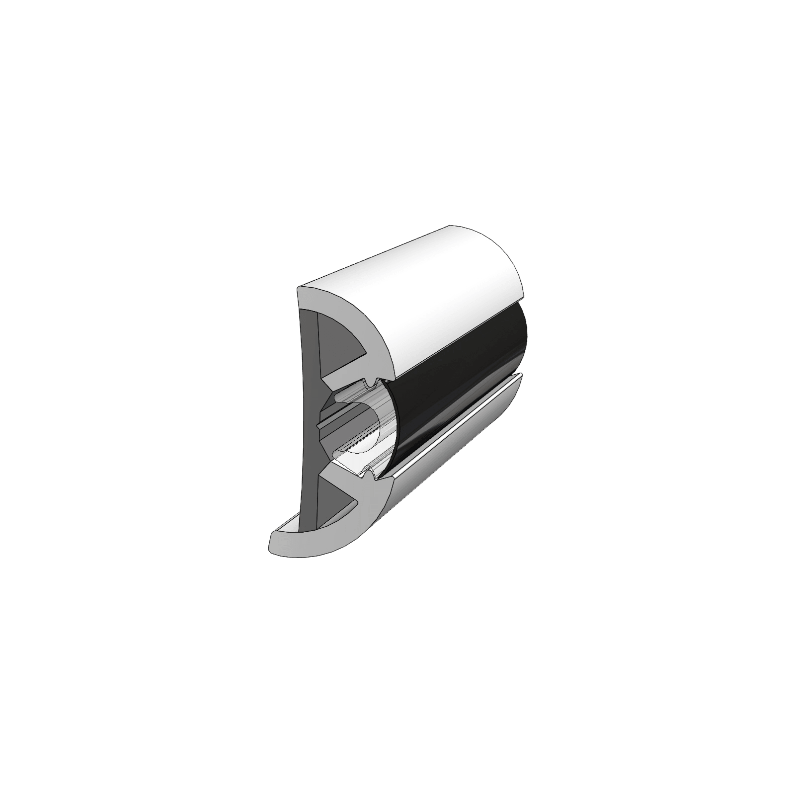 TACO 2" X .906"’ Medium Supro-flex Rub Rail - V11-9990WHA80D