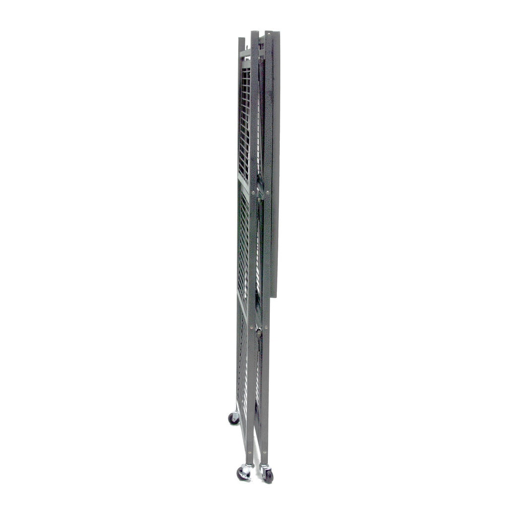 Origami 4 Tier Multipurpose Folding Storage Rack with Wheels, 3 Pack, Gray - 414442