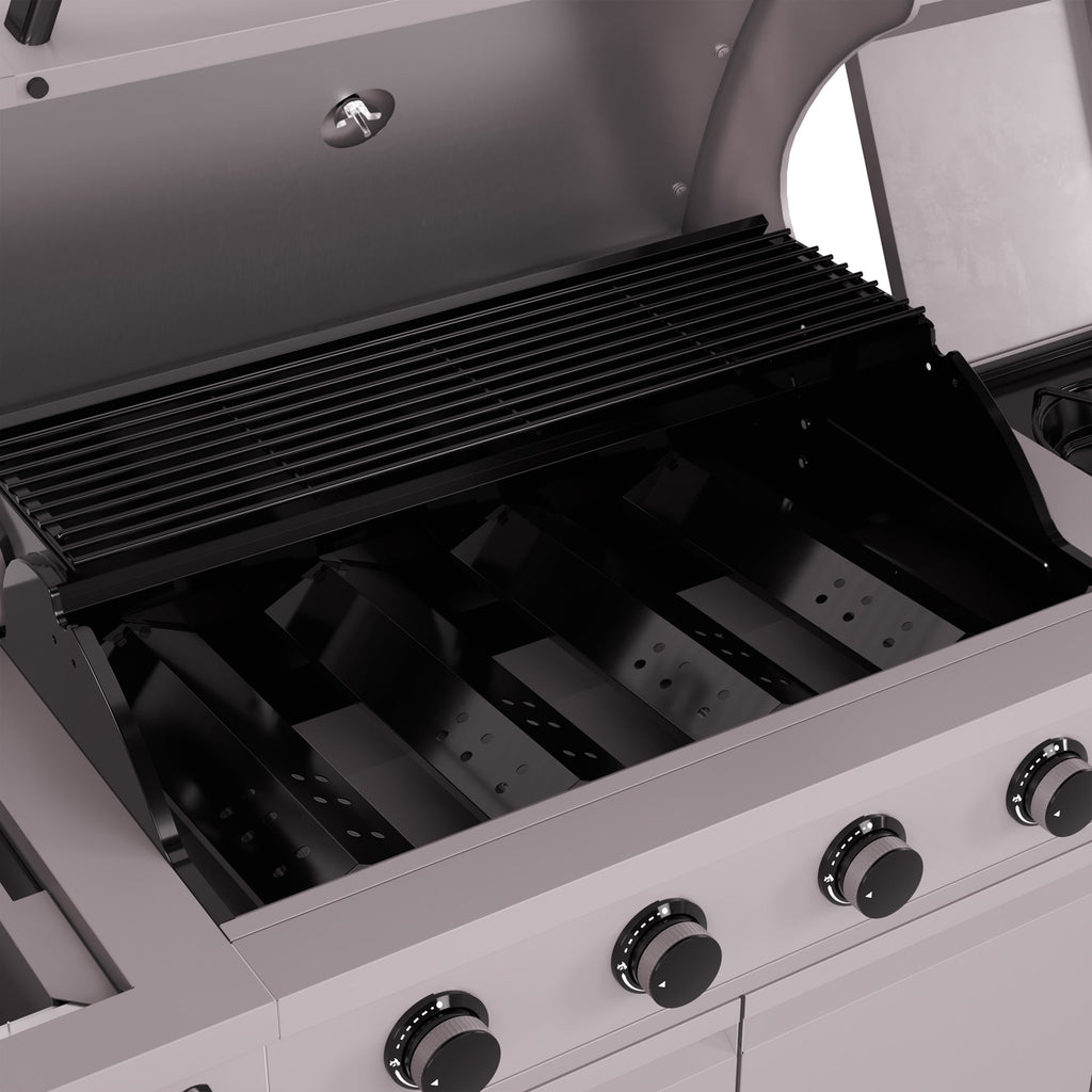 TYTUS Fresno 5-Burner LP/NG Convertible Grill in Gunmetal + Shadow Stone - TDT-021-0102