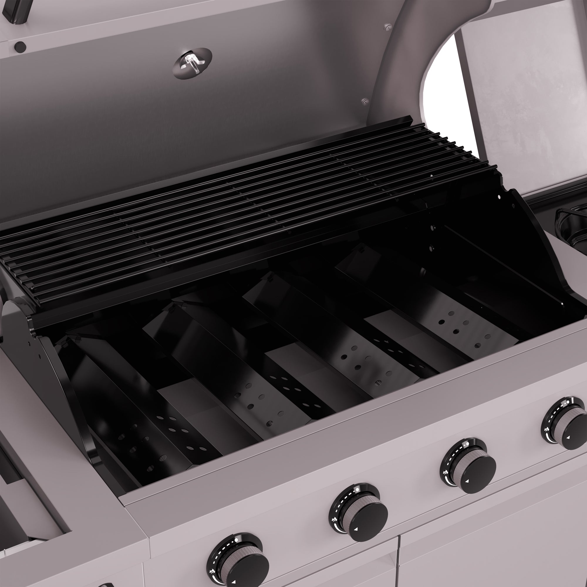 TYTUS Fresno 5-Burner LP/NG Convertible Grill in Gunmetal + Ash Stone - TDT-021-0104