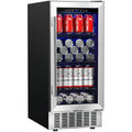 AOBOSI 15 inch Beverage Refrigerator 100 Cans - ‎JC-85C