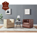 New Pacific Direct Leslie Top Grain Leather Swivel Tufted Chair  - 1900152-427