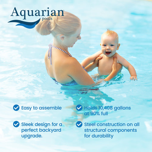 Aquarian Fuzion 21' x 52" Above Ground Swimming Pool w/Pump, Ladder & Equipment - 182594