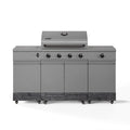 TYTUS Fresno 5-Burner LP/NG Convertible Grill in Gunmetal + Graphite Stone -  -TDT-021-0103