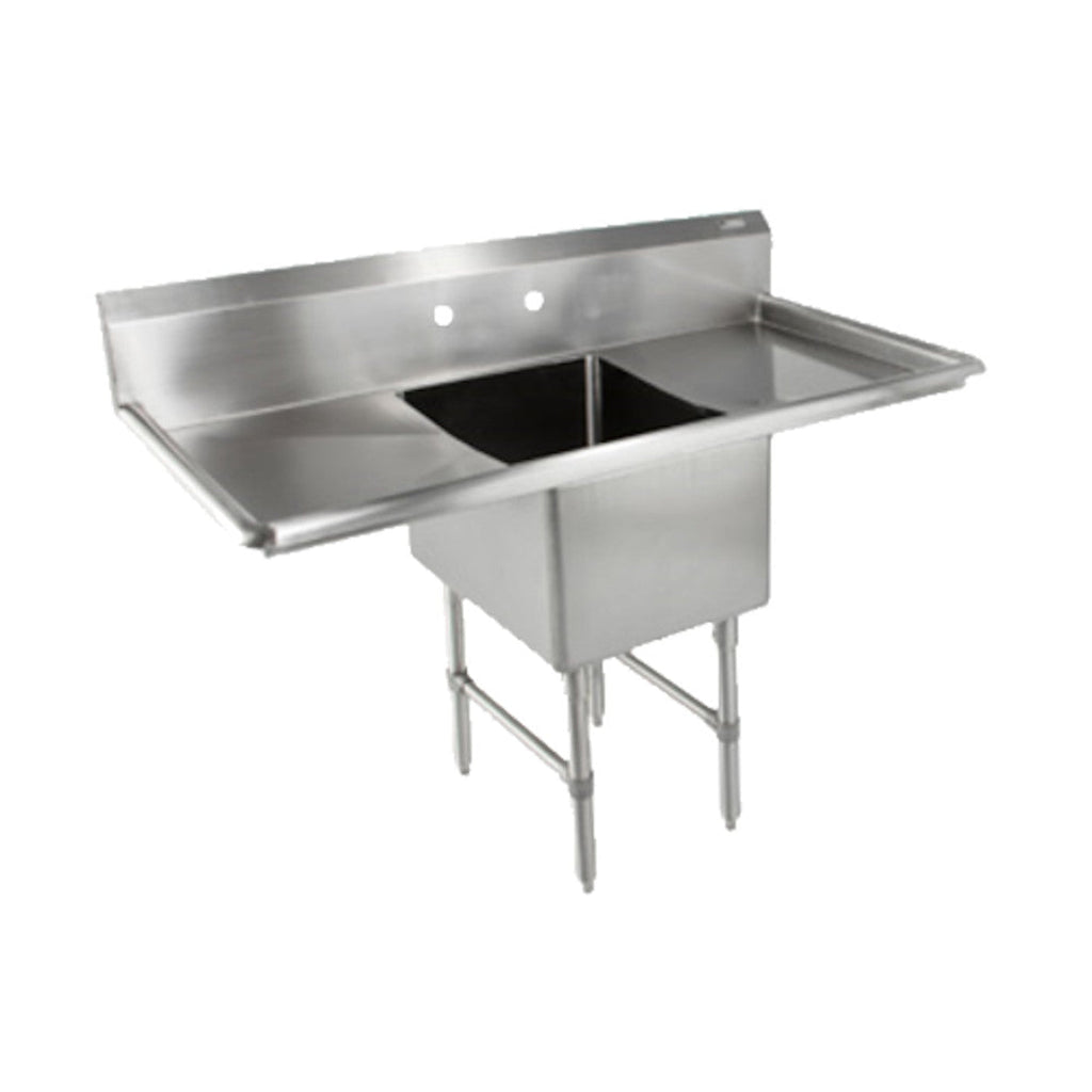 John Boos 1B18244-2D24 One Compartment Sink with Two 24" Drainboards - JB1B182442D24