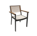 Higold York Square Dining Set with Arm Chair - Latte - HGA-2017SQD