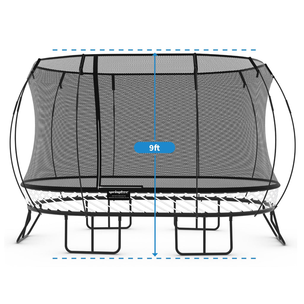 Springfree Trampoline Kids Oval 8 x 13 Ft Trampoline & FlexrHoop Basketball Game - 299726