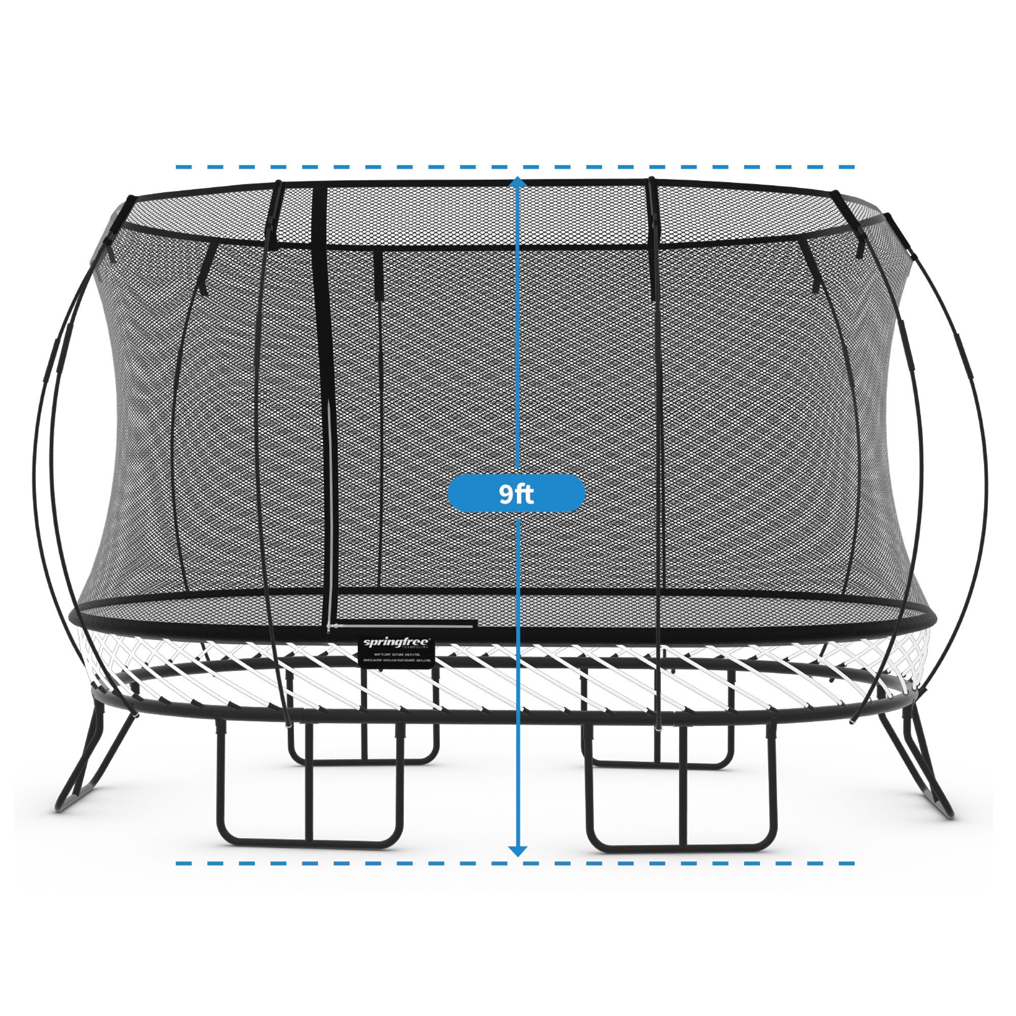 Springfree Trampoline Kids Oval 8 x 13 Ft Trampoline & FlexrHoop Basketball Game - 299726