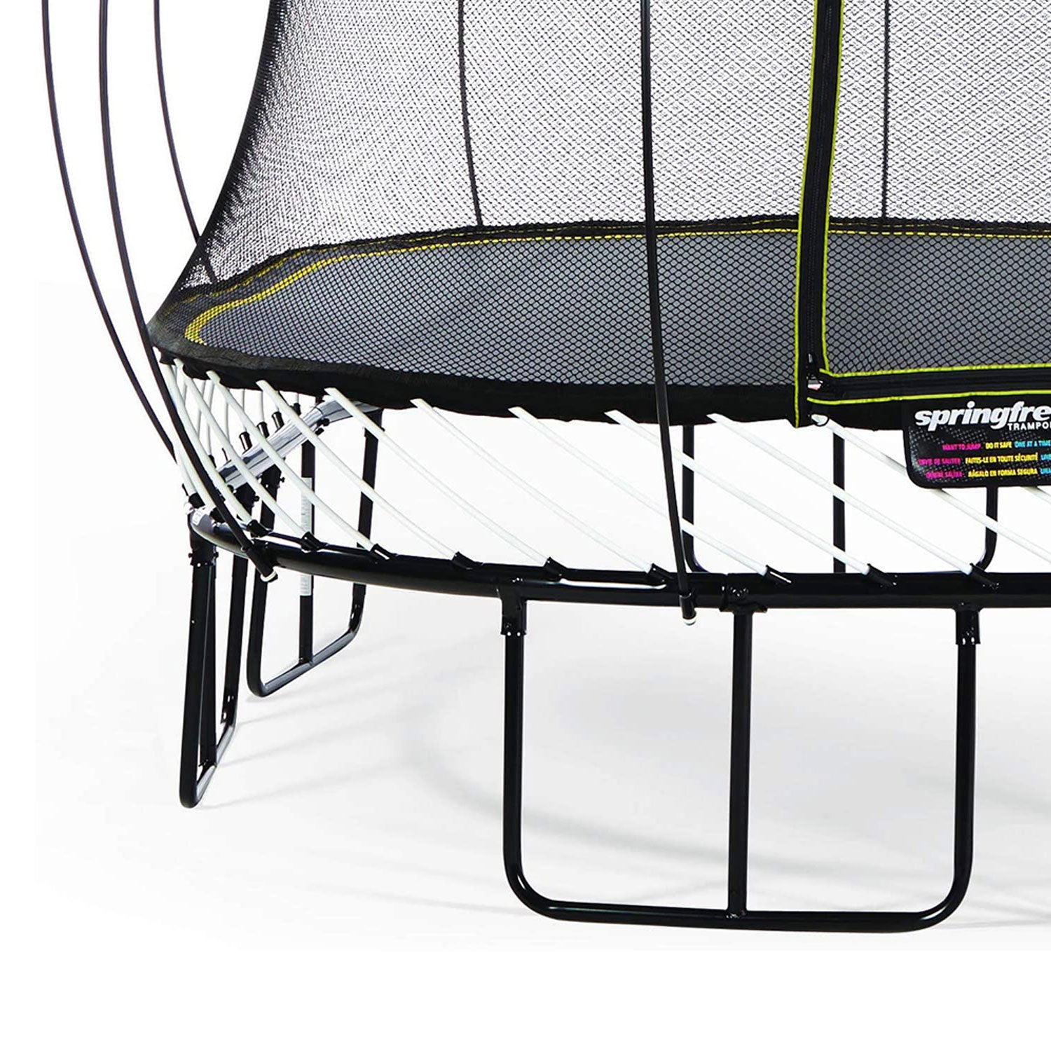 Springfree Outdoor Square 11 Foot Trampoline, Enclosure, Hoop Game, and Ladder - 215879