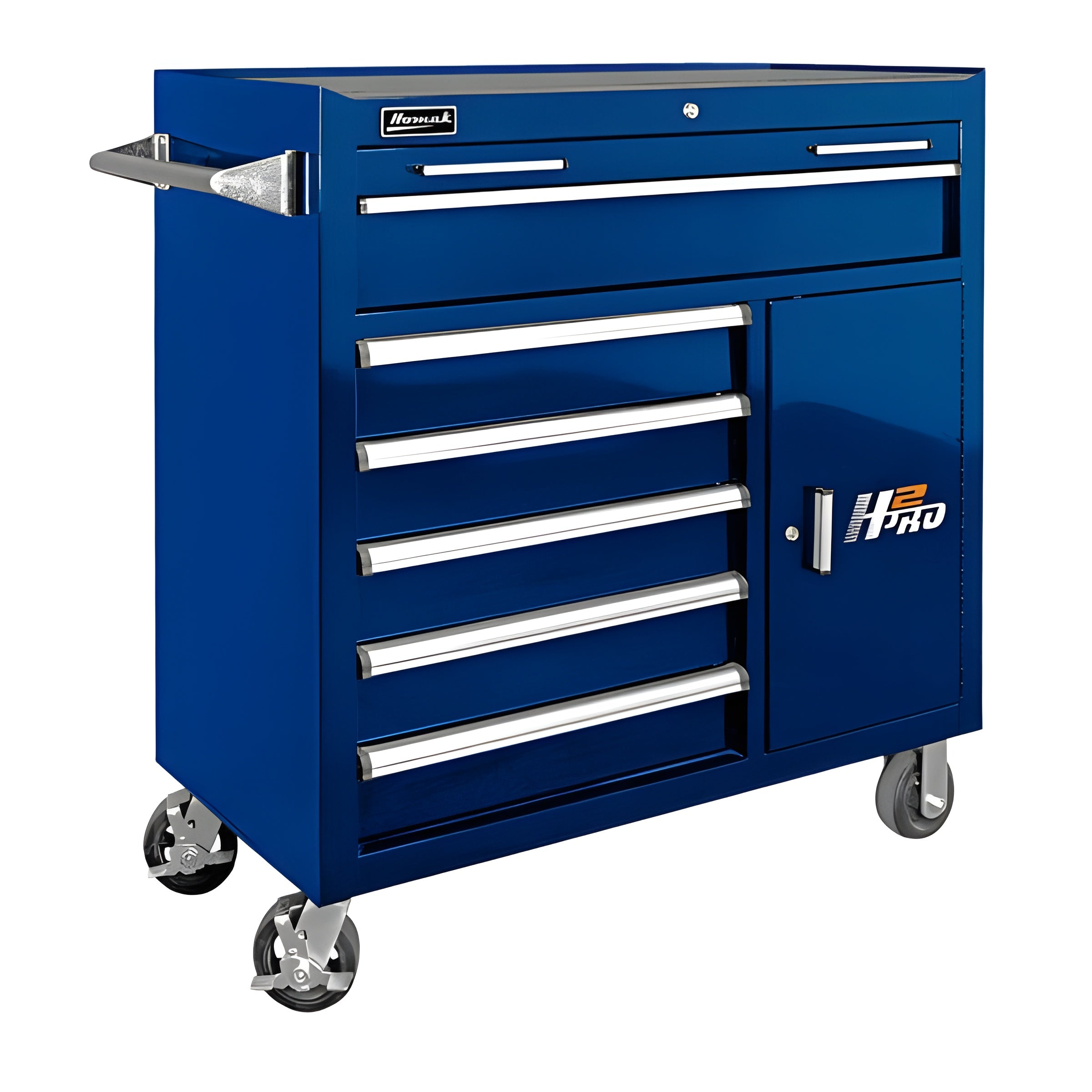 Homak  41" H2Pro 6 Drawer with 2 Drawer Comp Roller Cabinet - BK04041062