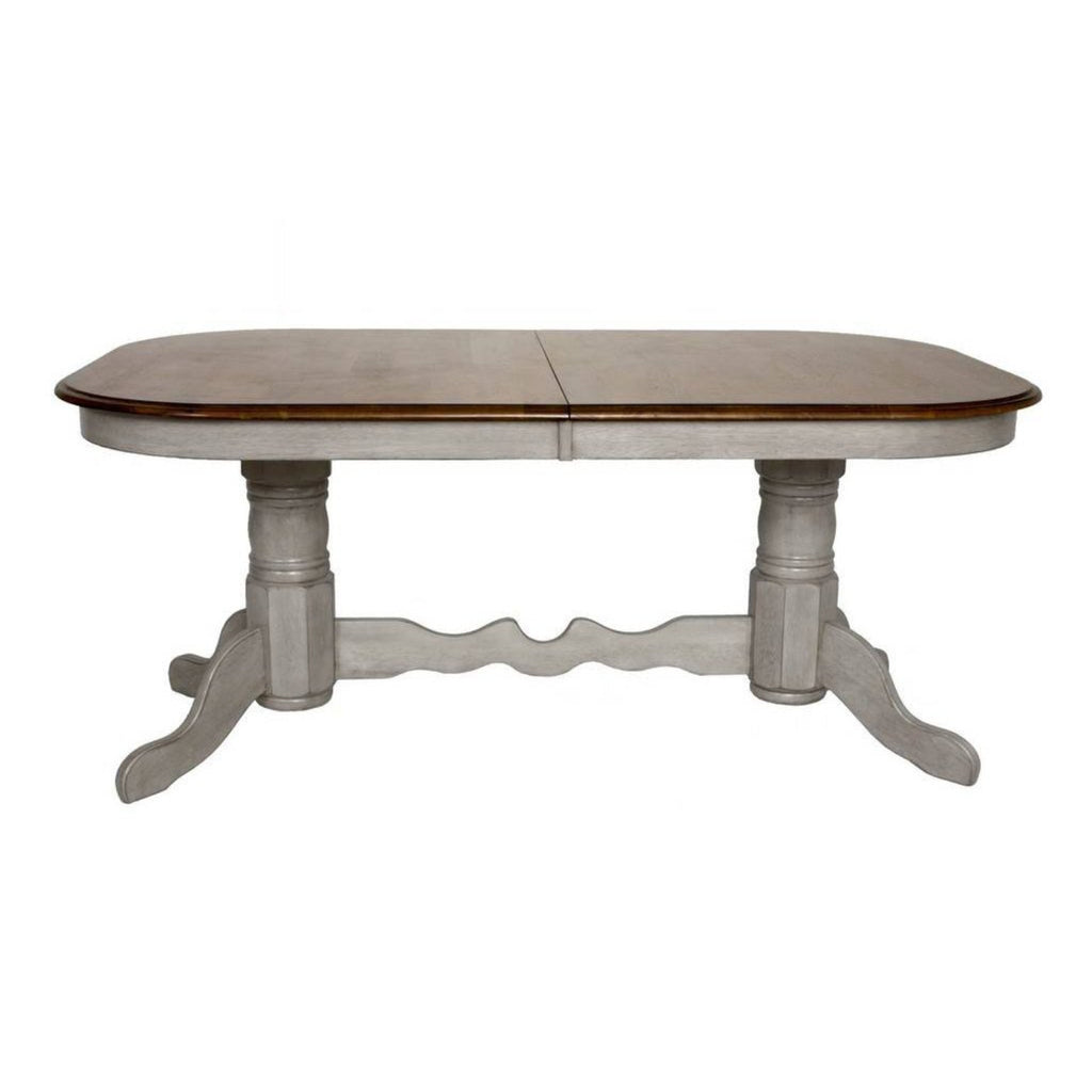 Sunset Trading Country Grove 8 Piece 96" Oval Double Pedestal Extendable Dining Table Set - DLU-CG4296-124SGOBH8