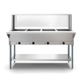 KOOLMORE Four Pan Open Well Electric Steam Table with Undershelf and Sneeze-Guard,  - KMOWS4SG