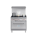 KOOLMORE 36 in. 6 Burner Commercial Liquid Propane Range in Stainless-Steel - KMCR36LP