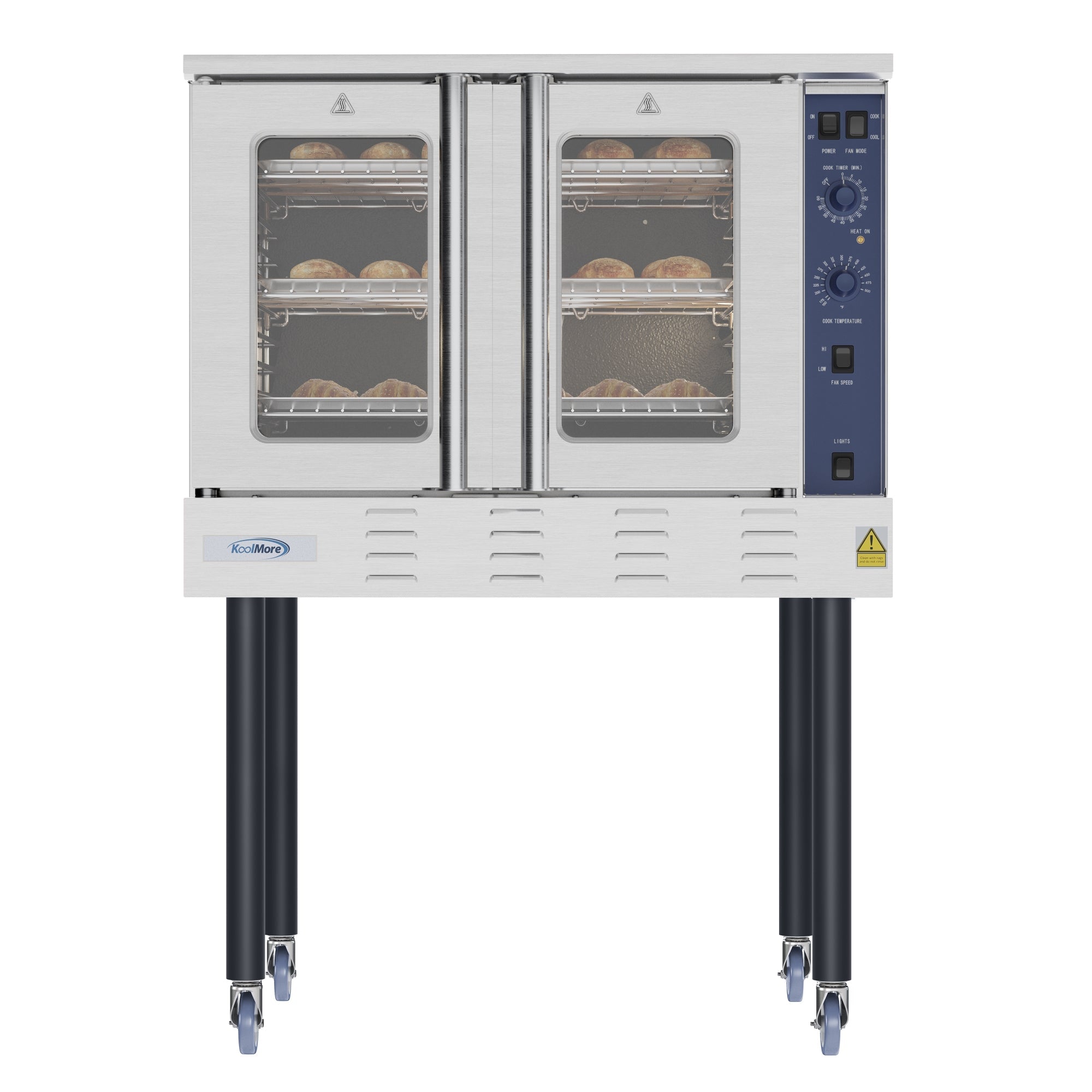 KOOLMORE 38 in. Full Size Single Deck Commercial LP Convection Oven 54,000 BTU  - KMCCO54LP