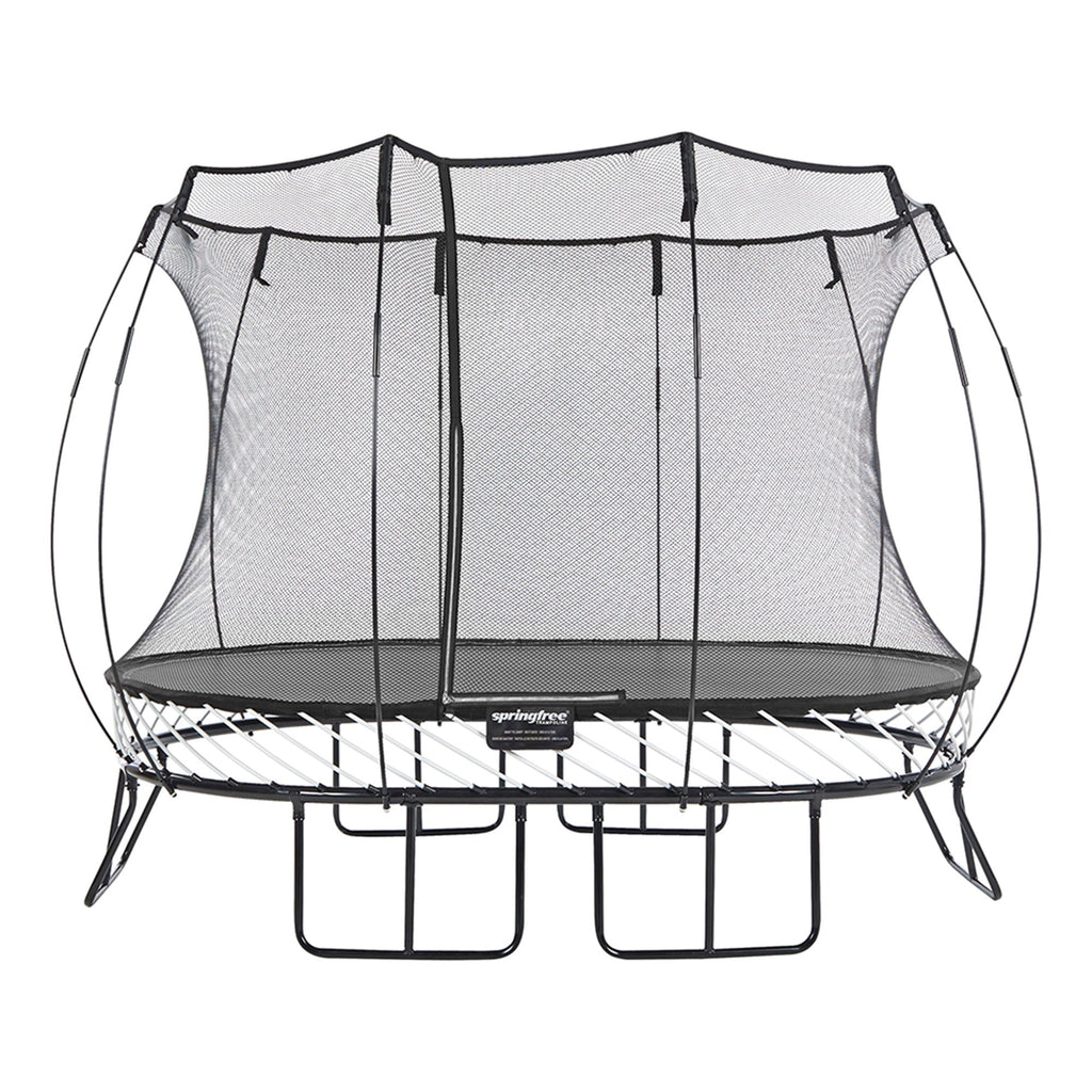 Springfree Trampoline Kids Oval 8 x 11 Ft Trampoline & FlexrHoop Basketball Game - 299720