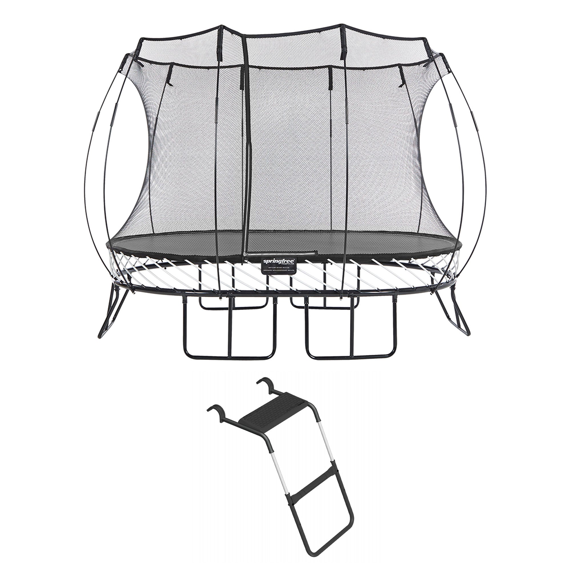 Springfree Trampoline Kids Oval 8 x 11Ft Trampoline & FlexrStep V2 Safety Ladder - 299723