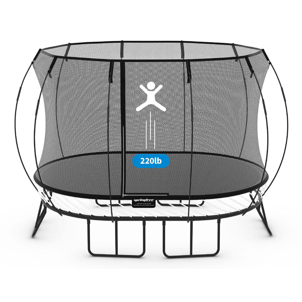 Springfree Trampoline Kids Oval 8 x 13Ft Trampoline & FlexrStep V2 Safety Ladder - 299727