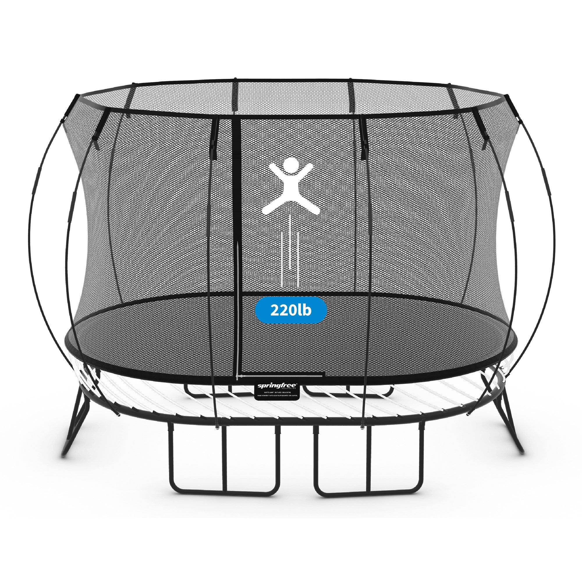 Springfree Trampoline Kids Oval 8 x 13Ft Trampoline & FlexrStep V2 Safety Ladder - 299727