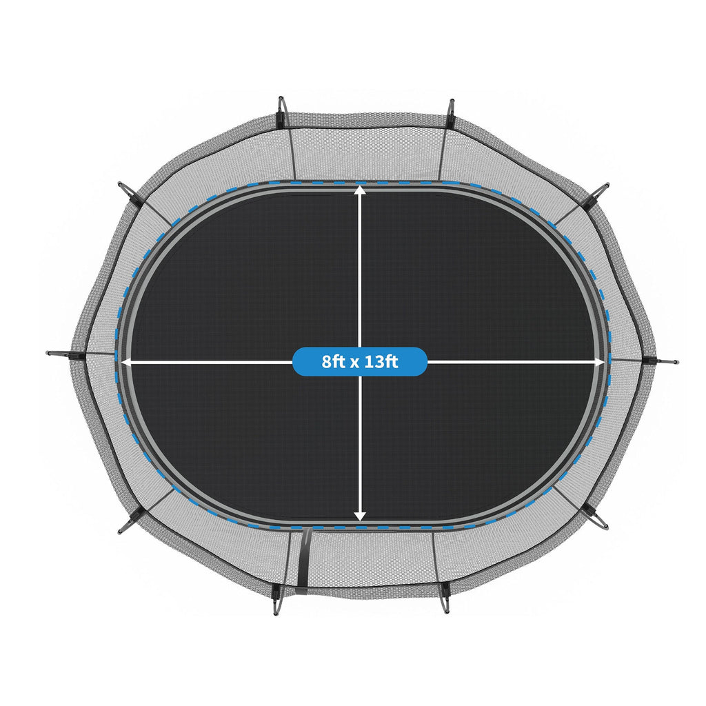 Springfree Trampoline Kids Oval 8 x 13Ft Trampoline & FlexrStep V2 Safety Ladder - 299727
