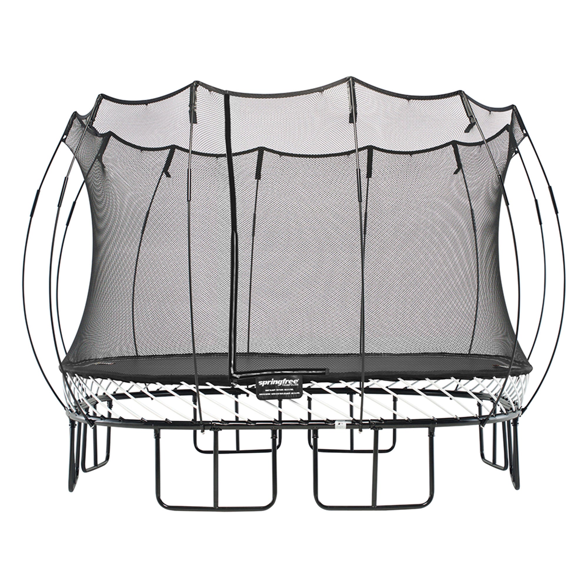 Springfree Trampoline Kids Square 11 Foot Trampoline & FlexrHoop Basketball Game - 299774