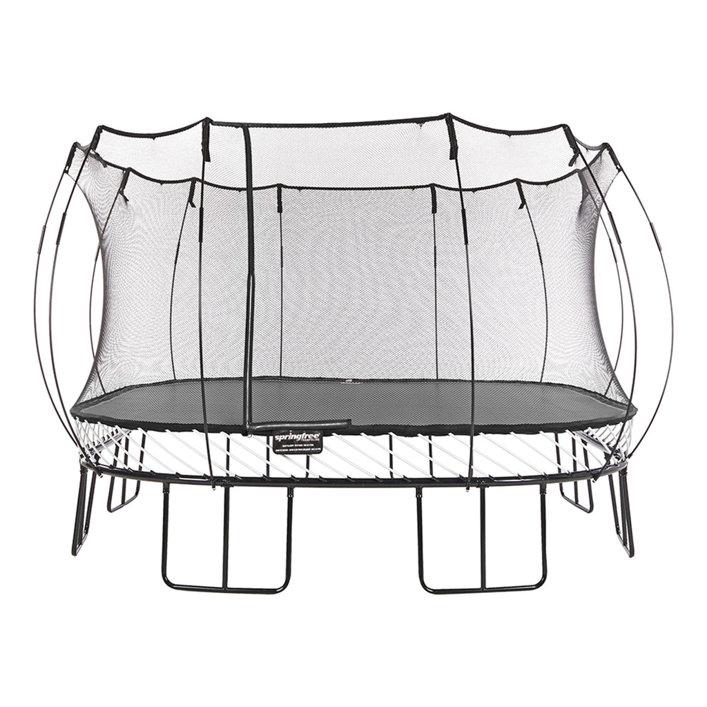 Springfree Trampoline Kids Square 13 Foot Trampoline & FlexrHoop Basketball Game - 299870