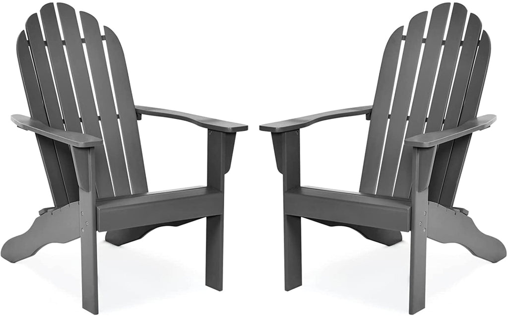 Tangkula Adirondack Chair,  for Patio Deck Lawn Backyard, Garden Adirondack Furniture - 4*OP70302GR