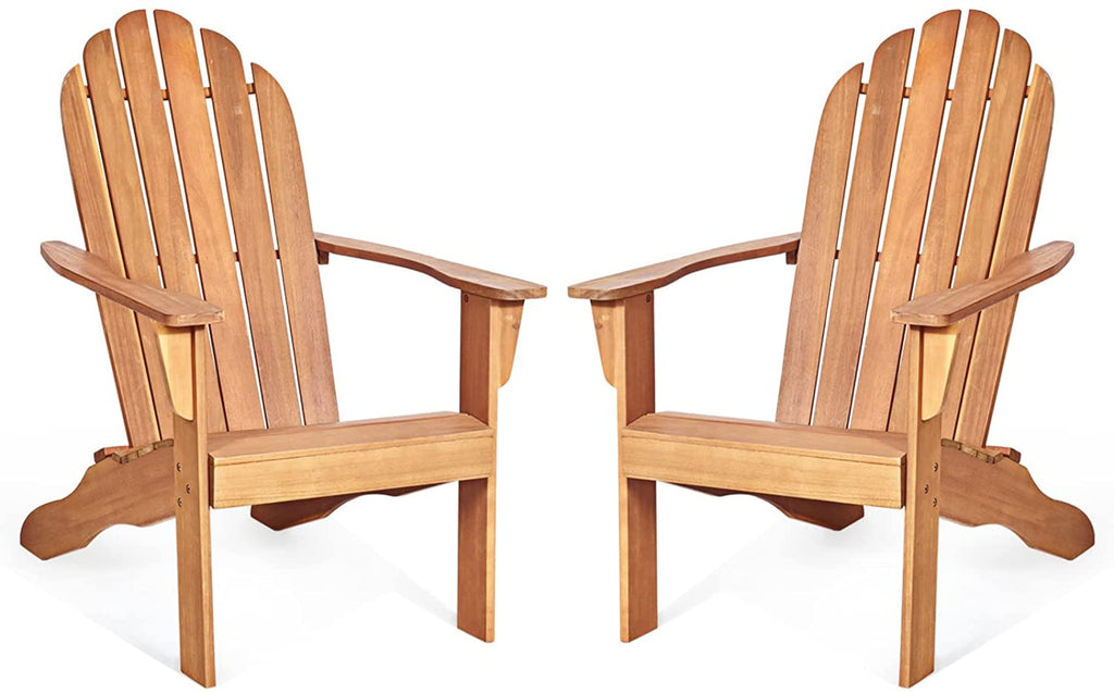 Tangkula Adirondack Chair,  for Patio Deck Lawn Backyard, Garden Adirondack Furniture - 4*OP70302GR