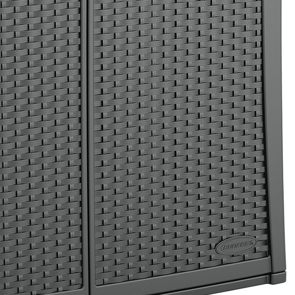 Suncast Lockable Outdoor Cabinet Deck Storage Box w/ Adjustable Shelf (3 Pack) - 320519