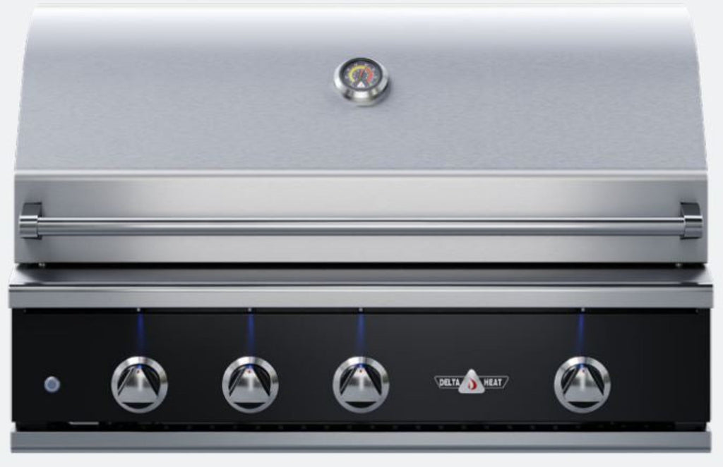 Delta Heat 38 Inch Black Propane Grill with Rotisserie - DHBQ38R-KL