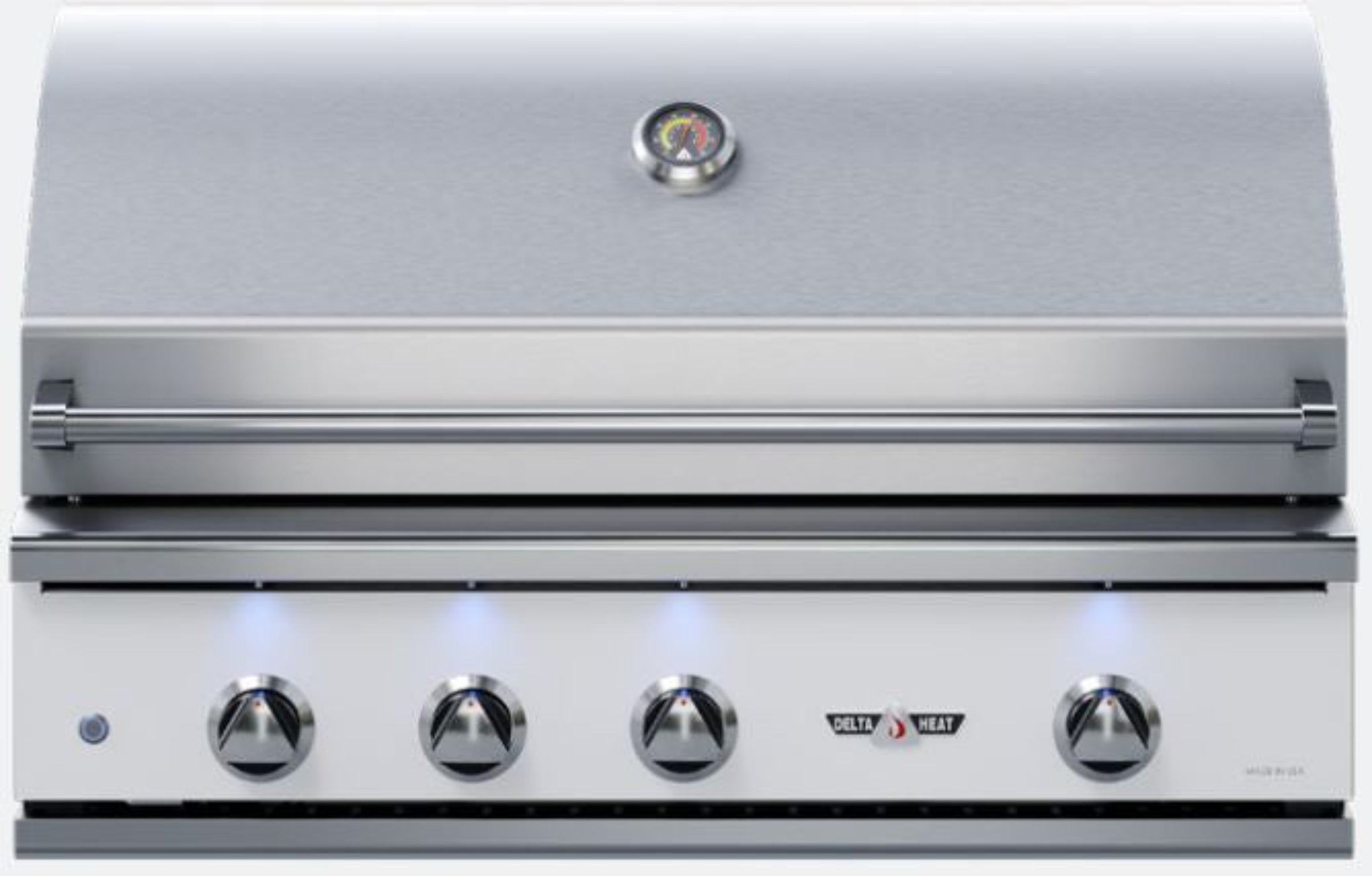 Delta Heat 38 Inch White Propane Grill with Rotisserie - DHBQ38R-WL