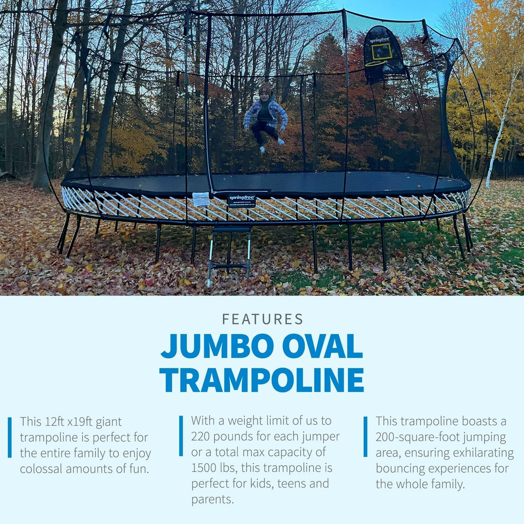Springfree Trampoline 12'x19' Jumbo Oval Trampoline with 22'x29' Space Required - 398524