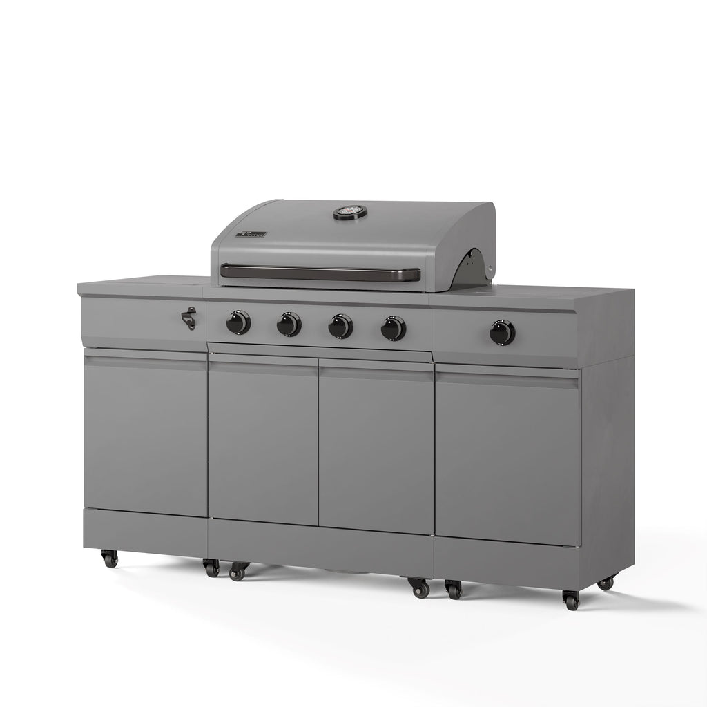TYTUS Fresno 5-Burner LP/NG Convertible Grill in Gunmetal Gray - TDT-021-0101