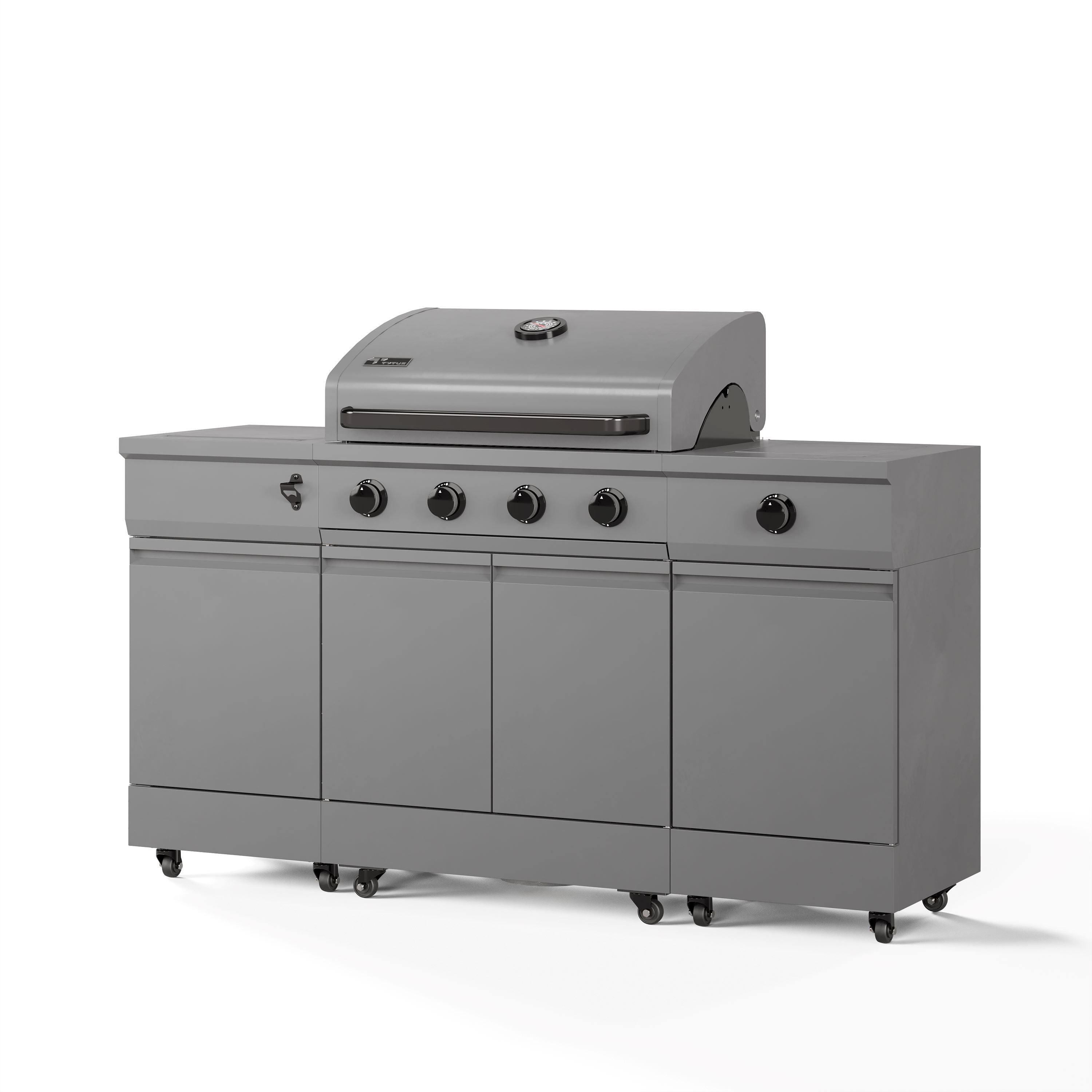 TYTUS Fresno 5-Burner LP/NG Convertible Grill in Gunmetal Gray - TDT-021-0101