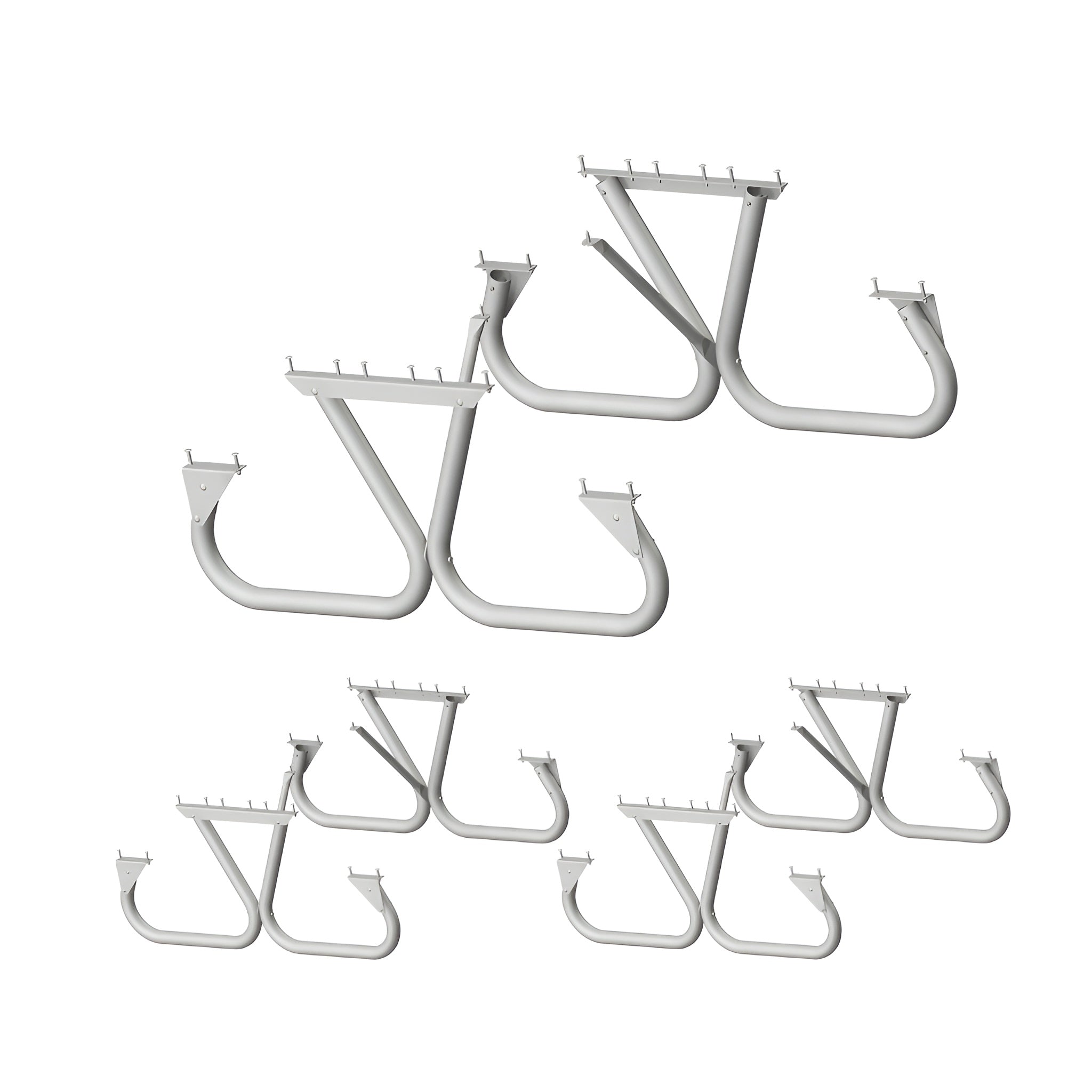 Pilot Rock 3 Pack 6'/8' Outdoor Steel Non Tip Picnic Table Leg Kits (Frame Only) - 415898