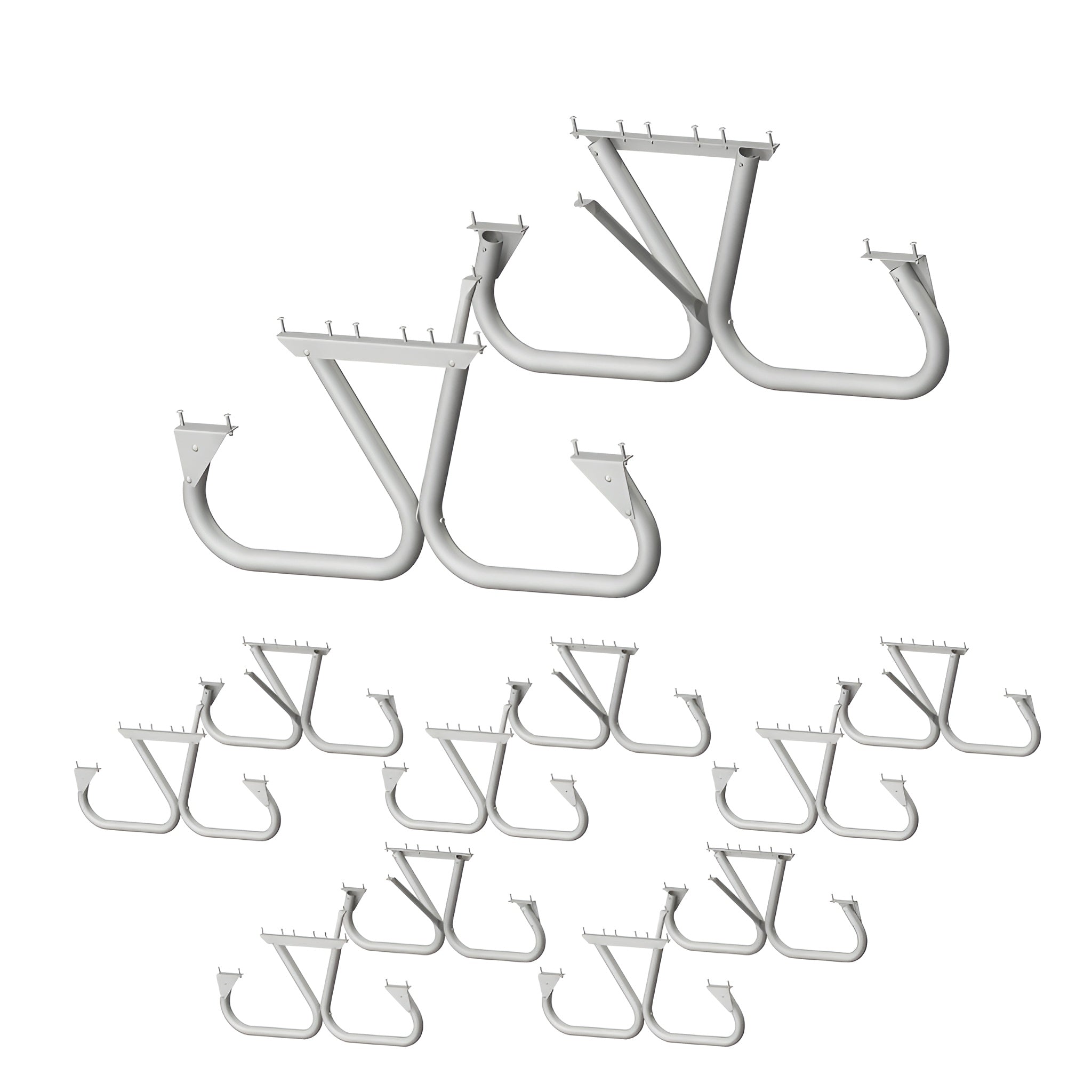 Pilot Rock 6 Pack 6'/8' Outdoor Steel Non Tip Picnic Table Leg Kits (Frame Only) - 415922