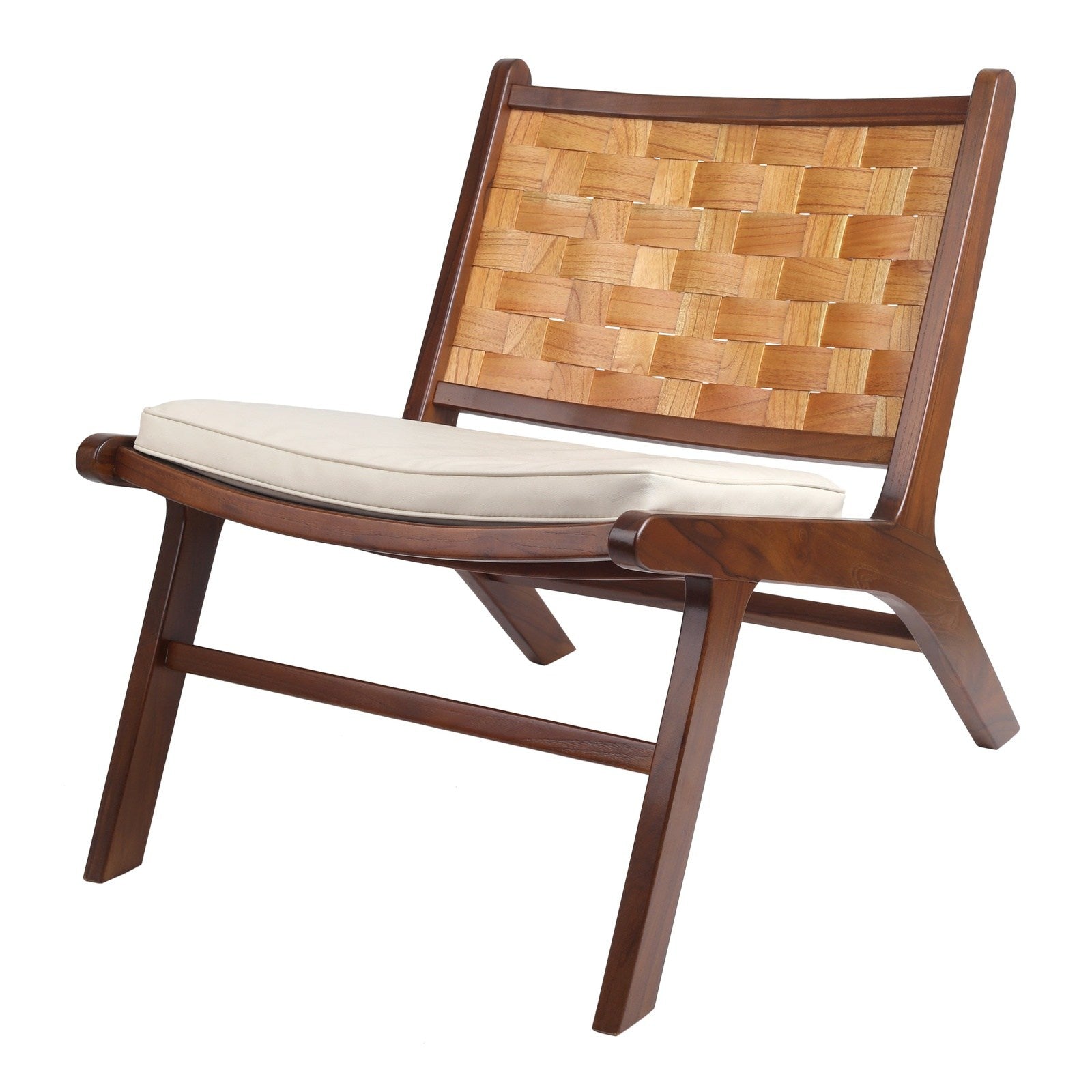 New Pacific Direct Loria Teak Accent Chair w/ PU Cushion 4800004 - 4800004