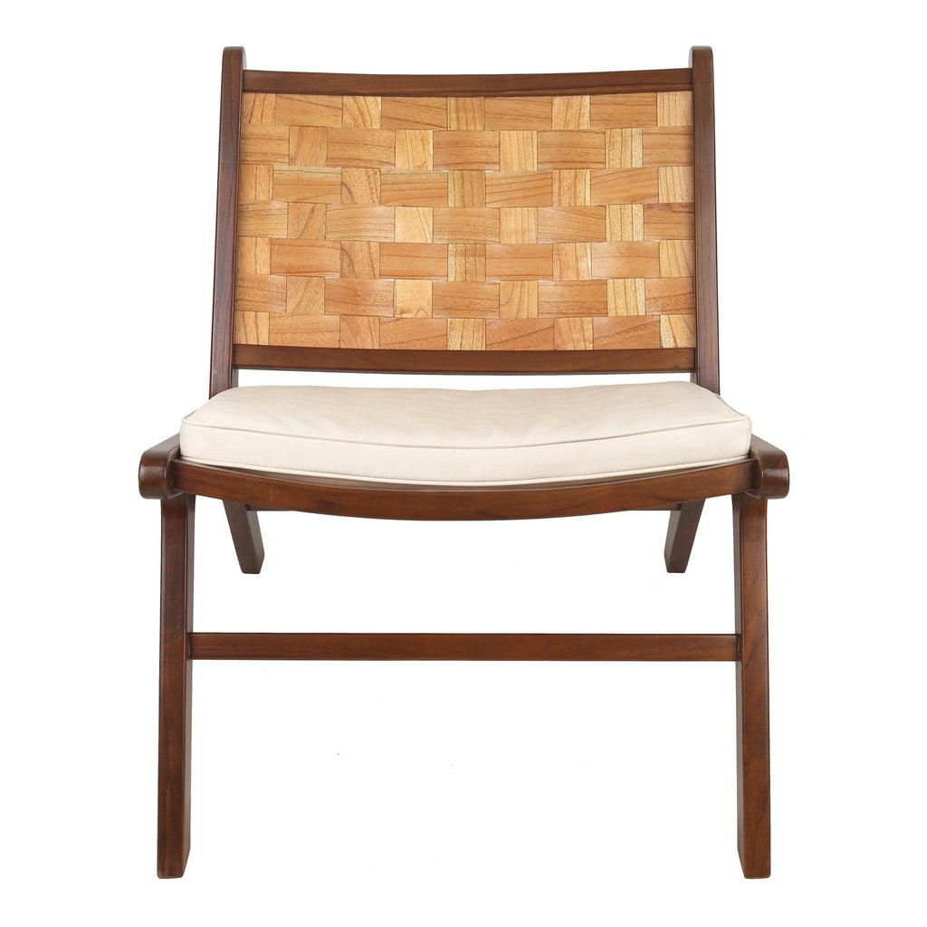New Pacific Direct Loria Teak Accent Chair w/ PU Cushion 4800004 - 4800004
