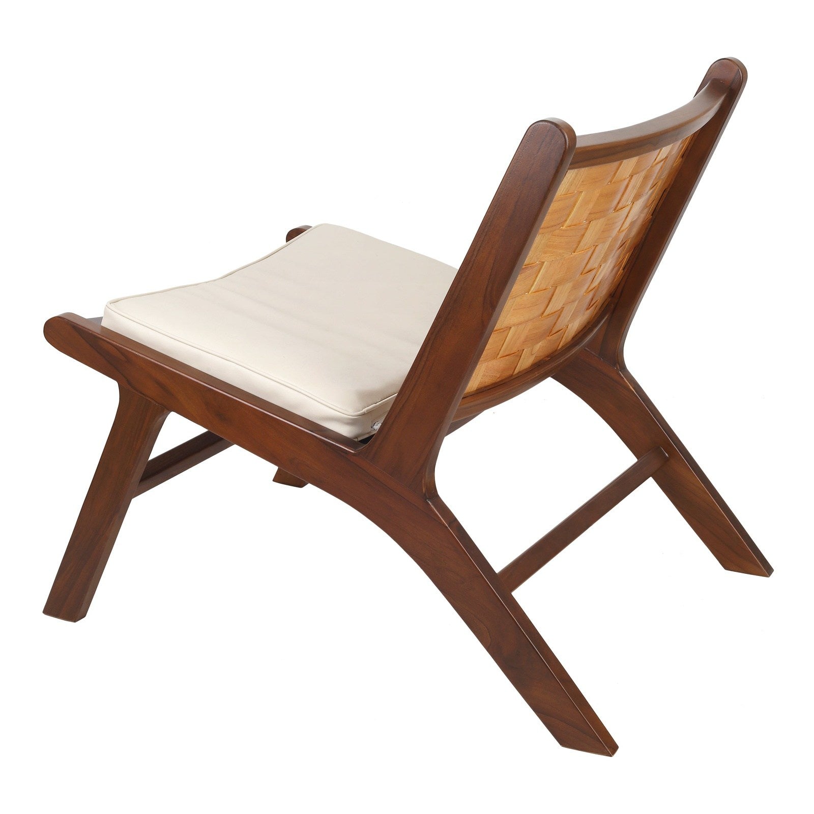 New Pacific Direct Loria Teak Accent Chair w/ PU Cushion 4800004 - 4800004