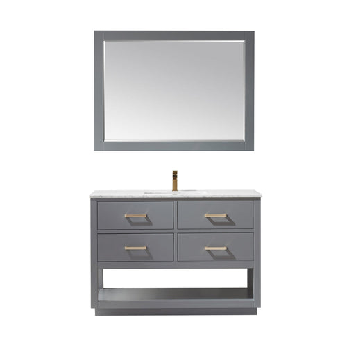 Altair Designs 48" single vanity with top - 532048-WH-CA-NM