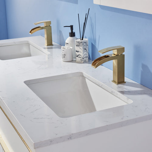 Altair Designs 60" double vanity with top - 534060-WH-AW-NM