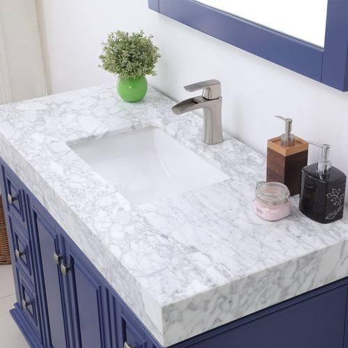 Altair Designs 48" single vanity with top - 539048-WH-CA-NM