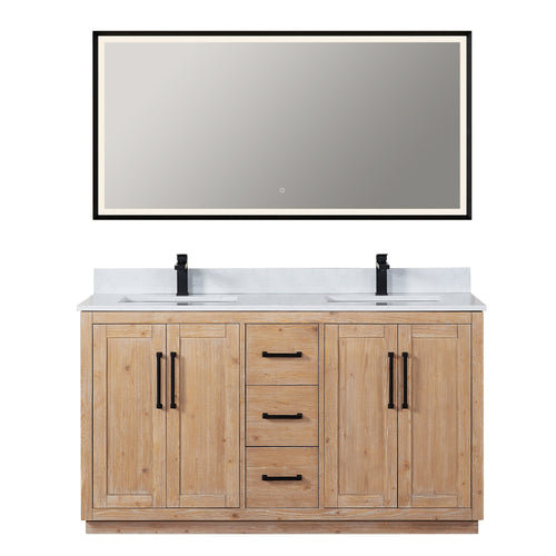 Altair Designs Cicero 60" double vanity with top - 562060-LB-GW-NM