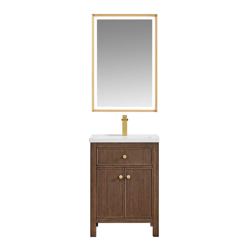 Altair Designs Cerrito 24" single vanity with top - 567024-BK-WH-NM