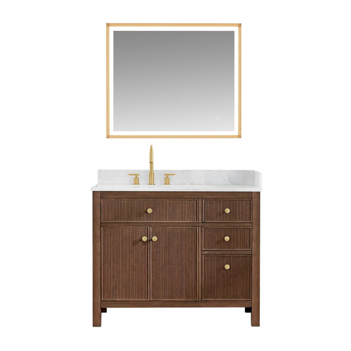 Altair Designs Cerrito 42" single vanity with top - 567042-BK-GW-NM