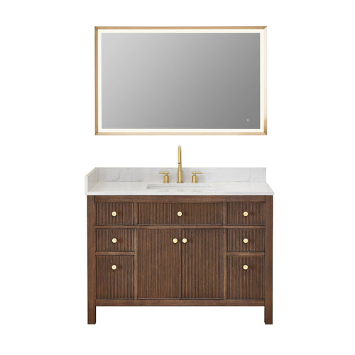 Altair Designs 48" single vanity with top - 567048-BK-GW-NM