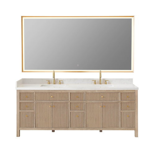 Altair Designs Cerrito 84" double vanity with top - 567084-NK-GW-NM