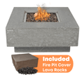 Elementi - Manhattan Square Concrete Fire Pit Table OFG103