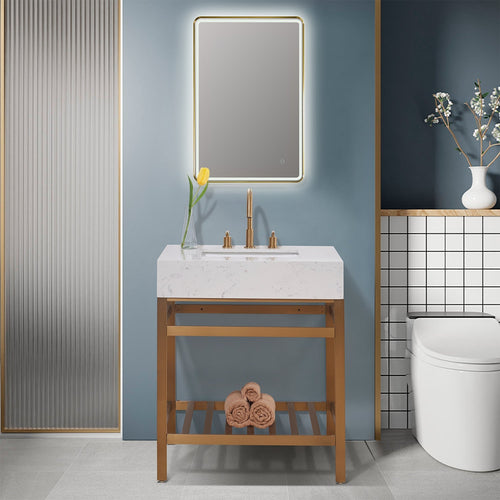 Altair Designs 30" single vanity with top - 68030-AWAP-MB-NM